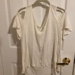 Free people off the shoulder boho tee